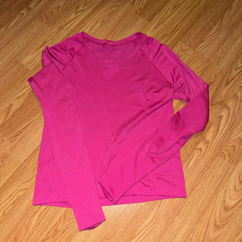 lululemon athletica Pink Swiftly Tech 2.0 Waist Length Long Sleeve Tee Loose Fit